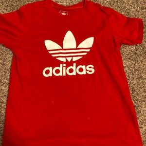 Red adidas unisex shirt